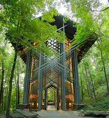 Exterior view of Thorncrown Chapel